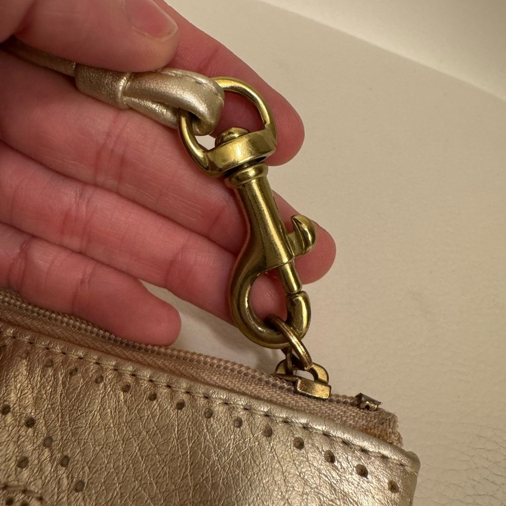 Coach Metallic Gold Wristlet - image 4